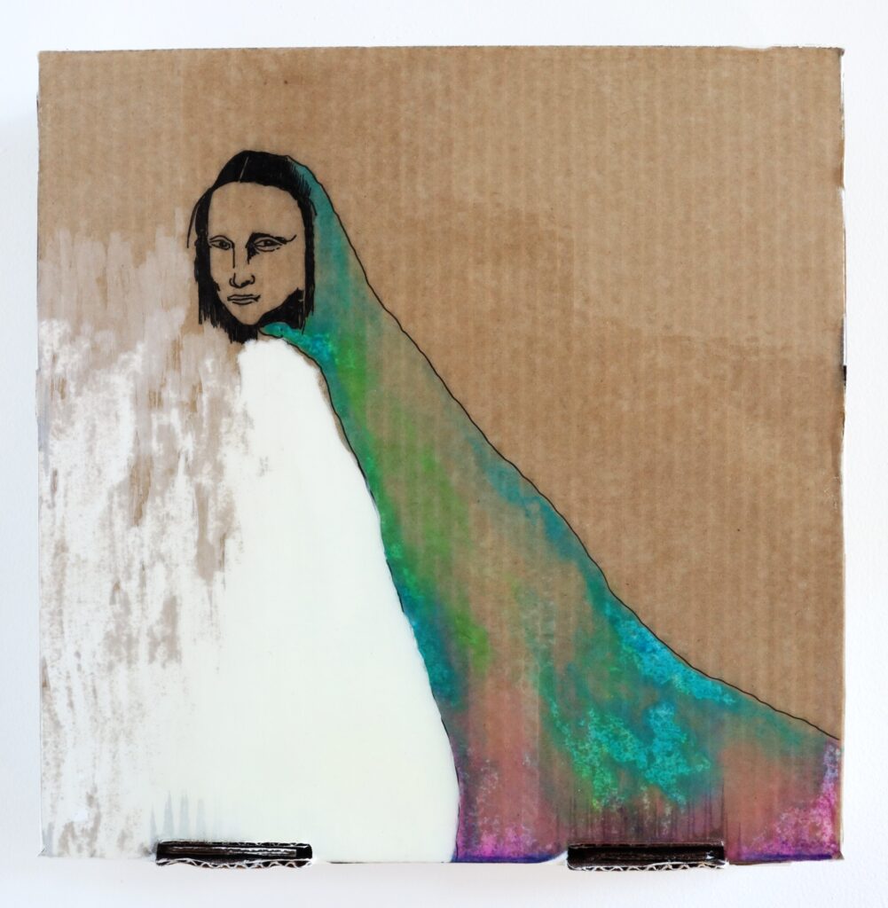 MONALISA BRONTOSAURUS 12” X12”